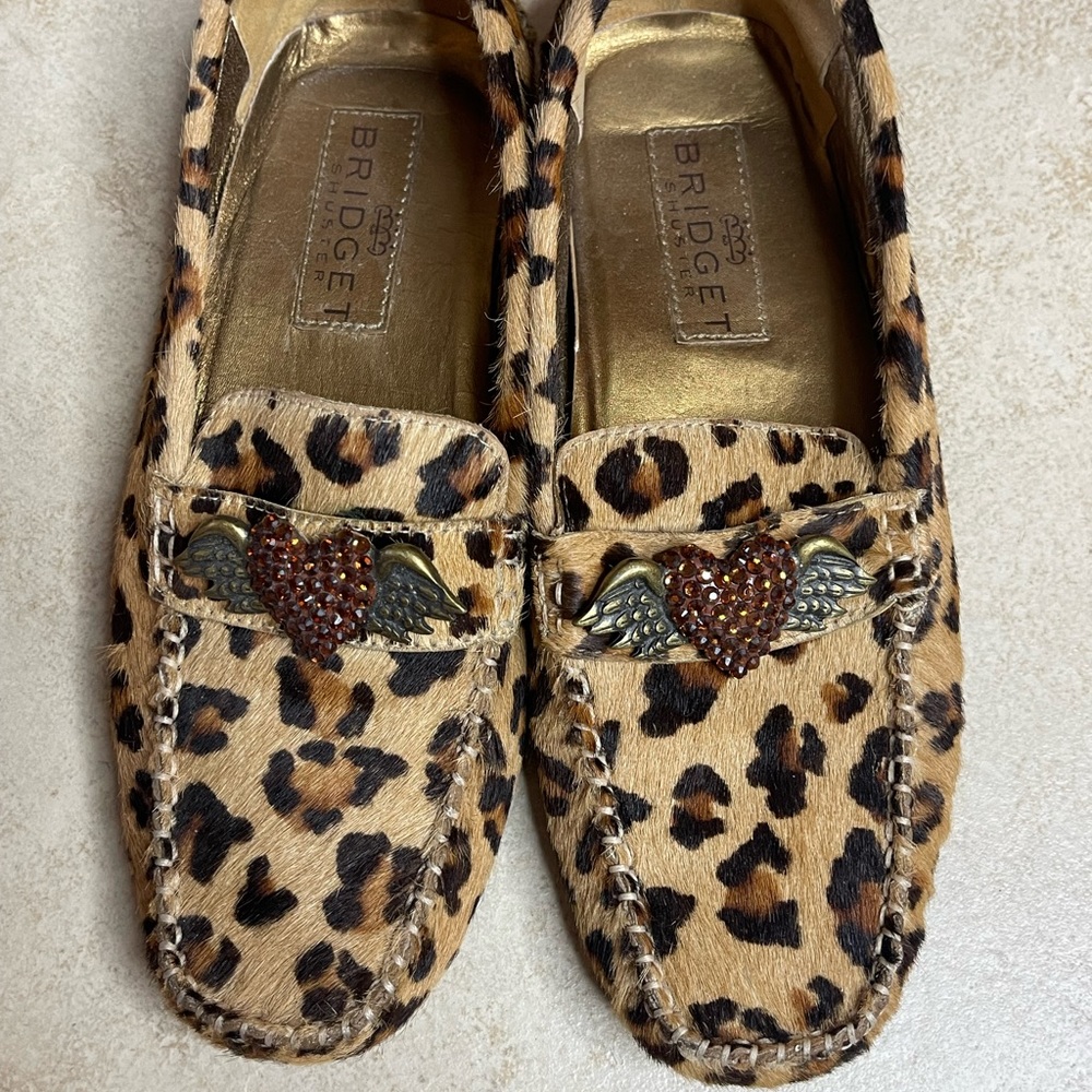 Bridget Shuster leopard driving shoes/mocassins